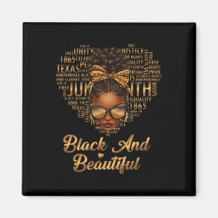 Black And Beautiful Juneteenth Women Black History Magnet