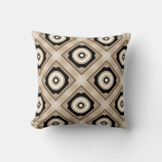 Black and Beige Diamond Contrast Cushion