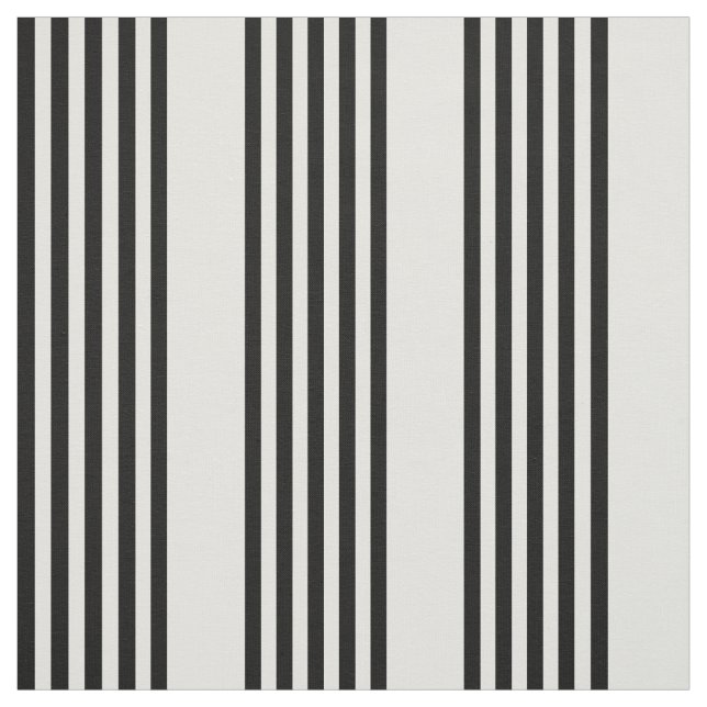 Black and beige five stripe pattern fabric (Swatch)