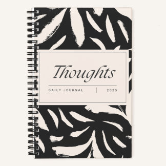 Black and Beige Spiral Journal