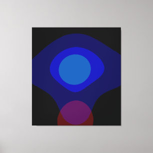 Black And Blue Abstract Art 523 Canvas Print