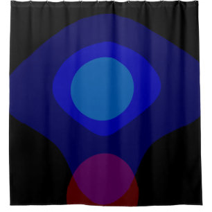Black And Blue Abstract Art 523 Shower Curtain