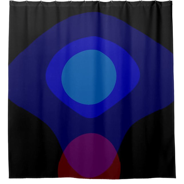 Black And Blue Abstract Art 523 Shower Curtain (Front)