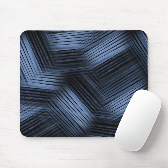 Black and Blue Abstract Design Mouse Mat (With Mouse)