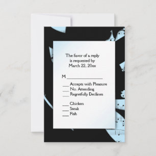 Black and Blue Abstract Music RSVP w Menu Choice 2