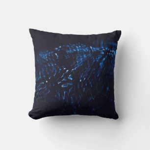 Black and blue abstract painting cushion