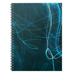 Black and blue abstract painting notebook