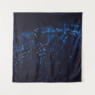 Black and blue abstract painting tapestry