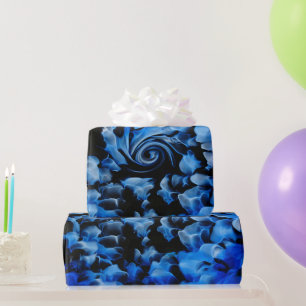 Black and Blue Abstract Wrapping Paper