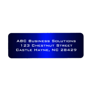 Black and Blue Business Return Address Sticker