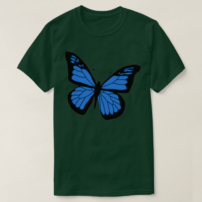black and blue butterfly 2 T-Shirt (Design Front)