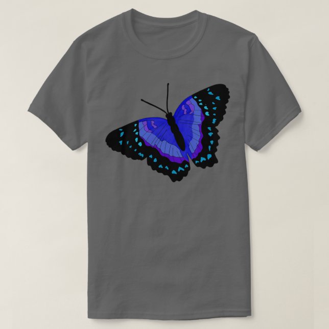 Black and Blue Butterfly 3 T-Shirt (Design Front)