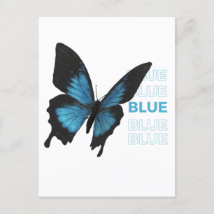 Black and Blue Butterfly Postcard