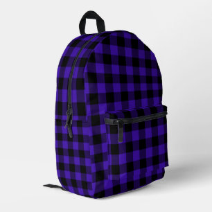 Black and Blue Check Backpack