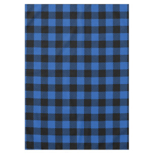 Black and Blue Chequered Buffalo Pattern Tablecloth