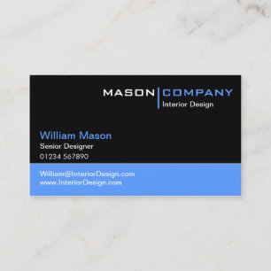 Black and Blue Corporate Business Card