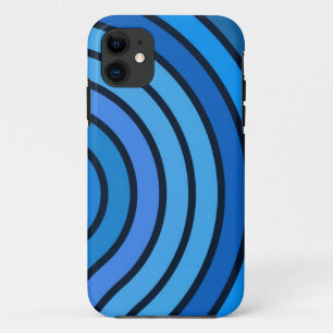 Black and Blue Curves Abstract case