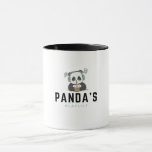 Black and Blue Cute Panda's Playlist Mug