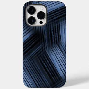 Black and Blue Diagonal Abstract Case-Mate iPhone 14 Pro Max Case