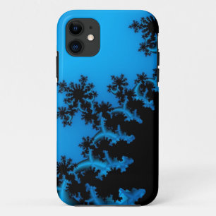 Black and Blue Fractal art iphone case