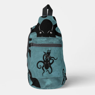 Black and Blue Kraken from the Deep Sling Bag