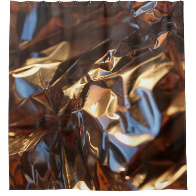 Black and blue leather jacket shower curtain (Front)