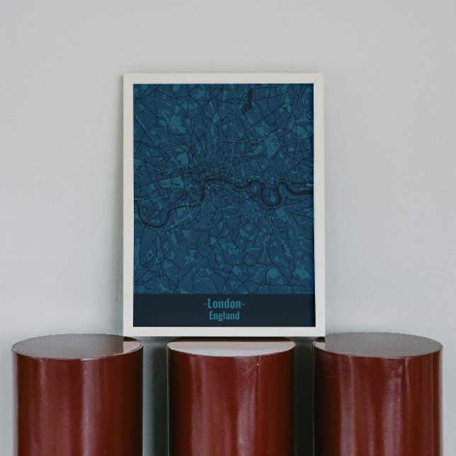 Black and Blue Minimalist London City Poster  (Creator Uploaded)