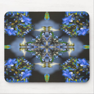 Black and Blue Mouse Mat