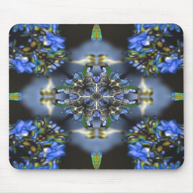 Black and Blue Mouse Mat (Front)