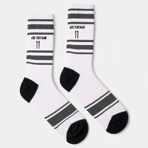 Black and blue & orange - Name Number Socks