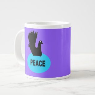 Black and Blue Peace Dove Mug