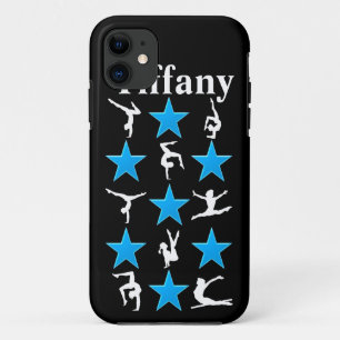 BLACK AND BLUE PERSONALIZED GYMNASTICS IPHONE CASE
