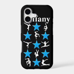 BLACK AND BLUE PERSONALIZED GYMNASTICS IPHONE CASE