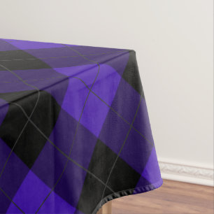 Black and Blue Plaid ablecloth Tablecloth
