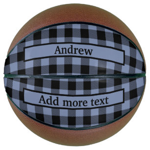 Black and Blue Plaid, Buffalo Plaid, Lumberjack  Basketball