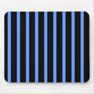 Black and Blue Stripes Mouse Mat