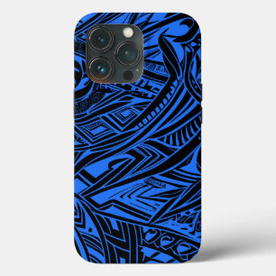 Black And Blue Tribal Abstract iPhone 13 Pro Case