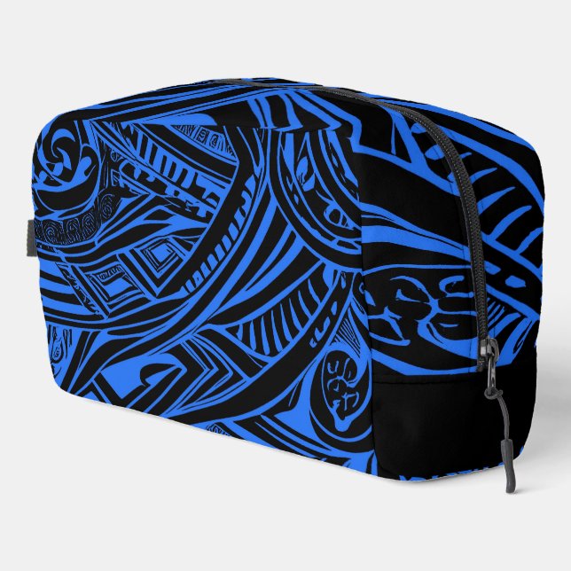 Black And Blue Tribal Abstract  Dopp Kit (Right Corner)