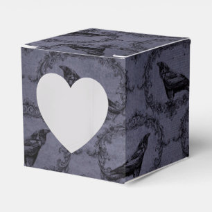 Black and Blue Vintage Grunge Raven Favour Box