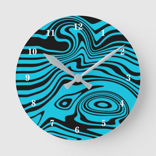 Black and Blue Wall Clock (Front)