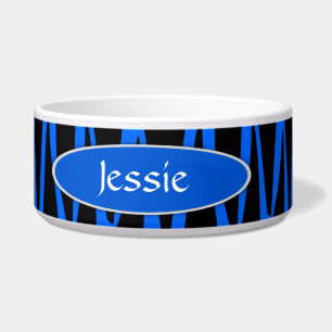 Black and Blue Zebra Stripes Personalised