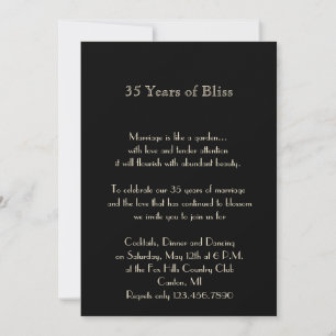 Black and Bronze Art Deco Tower Anniversary Invitation