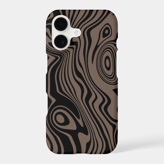 Black and Brown Art Design iPhone Case (Back)