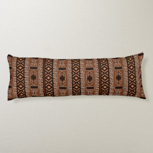 Black And Brown Aztec Pattern Body Cushion