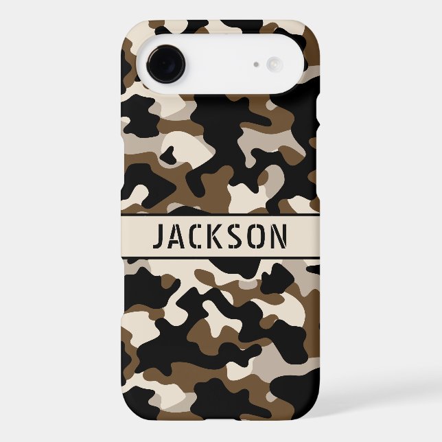 Black and Brown Camouflage Personalized (Back)