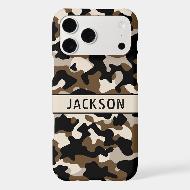 Black and Brown Camouflage Personalized (Back)