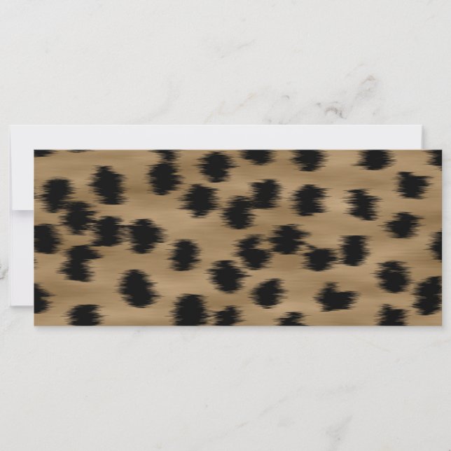 Black and Brown Cheetah Print Pattern. (Front)