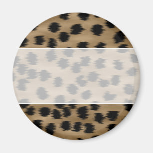 Black and Brown Cheetah Print Pattern. Magnet