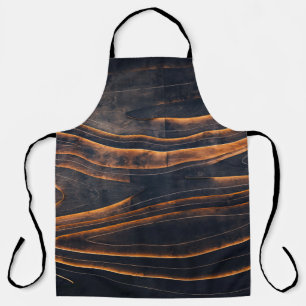 Black and brown spiral stairs apron