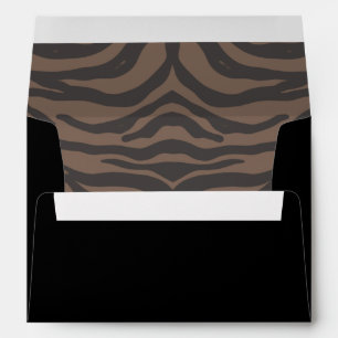Black and brown stripes  envelope